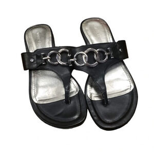 Marc Fisher Leather Thong Toe Sandals  Size 6.5M